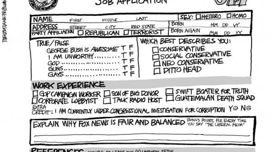 Department of Justice job application